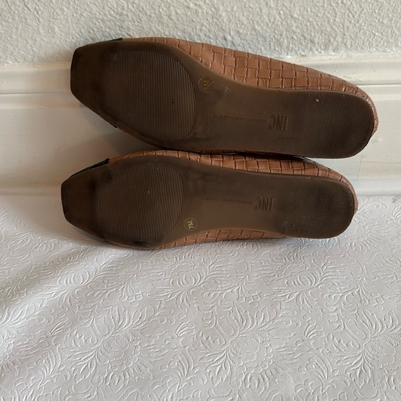 INC Brown Jenaya Square Toe Slip On Flats Shoes - Picture 6 of 6